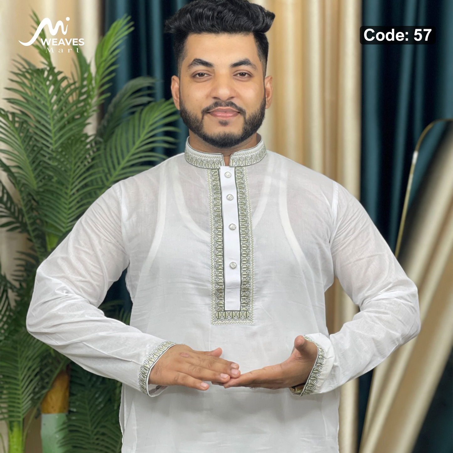 আদি ধুতি আরামদায়ক পাঞ্জাবি কোড - 57