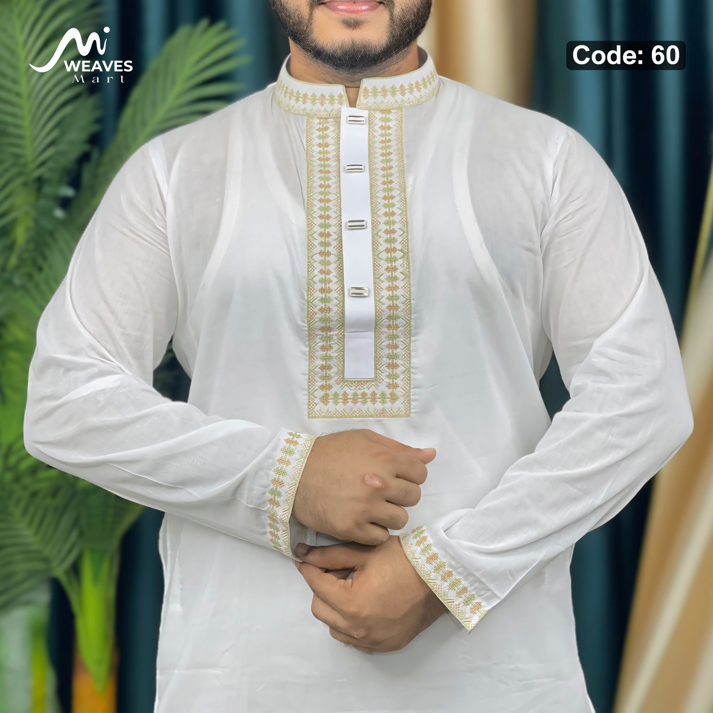 আদি ধুতি আরামদায়ক পাঞ্জাবি কোড -60