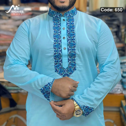 অরজিনিয়াল ধুতি সুতি টিস্যু সফট পাঞ্জাবি - 650