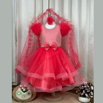 Baby Premium Hot Pink Princess Dress - 774