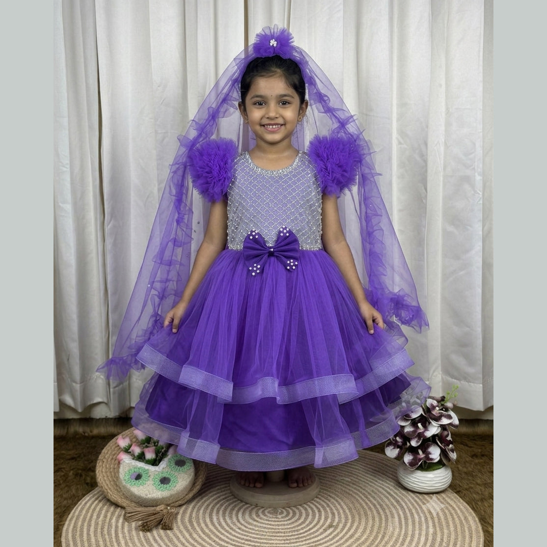 Baby Royal Purple Princess Dress - 752