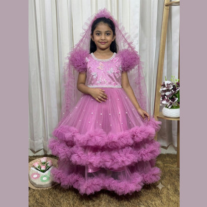 Baby Mauve Pink Princess Dress – 756