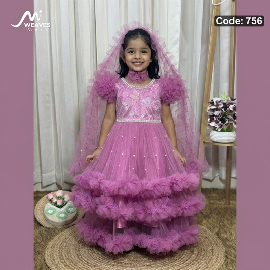 Baby Mauve Pink Princess Dress – 756