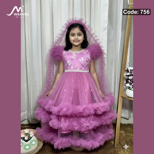 Baby Mauve Pink Princess Dress – 756