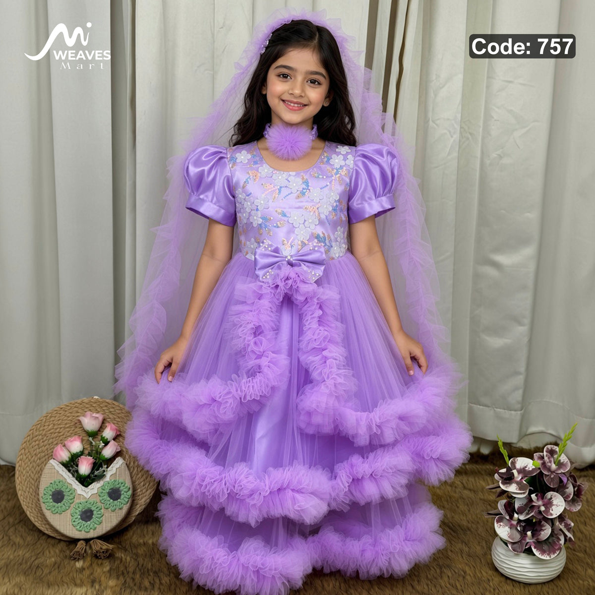 Baby Lavender Princess Dress – 757
