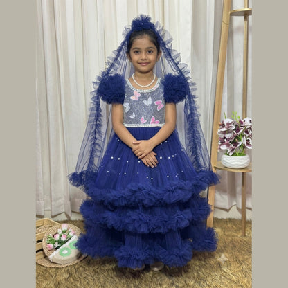 Baby Royal Blue Princess Dress - 761