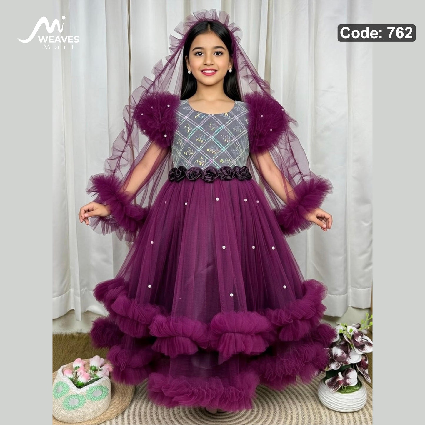 Baby Royal Purple Princess Dress - 762