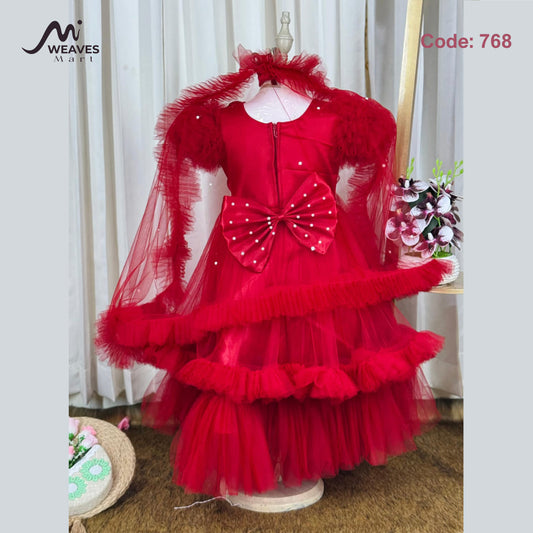Baby Ruby Red Princess Dress - 768