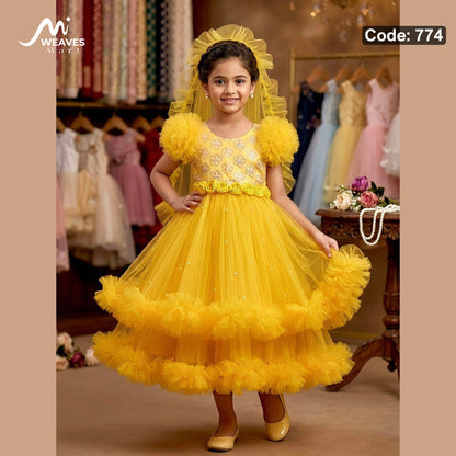 Baby Sunflower Yellow Princess Dress - 774