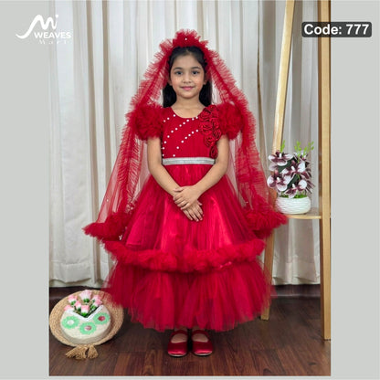 Baby Ruby Red Princess Dress - 777