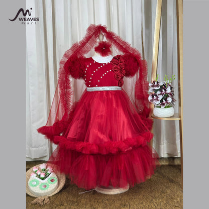 Baby Ruby Red Princess Dress - 777