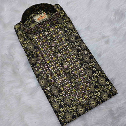 লাক্সারি কাতান কাপড়ের রাজকীয় পাঞ্জাবি - 844