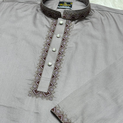 ইন্ডিয়ান অরজিনিয়ান আরামদায়ক সাটন কটন পাঞ্জাবি কোড - 293