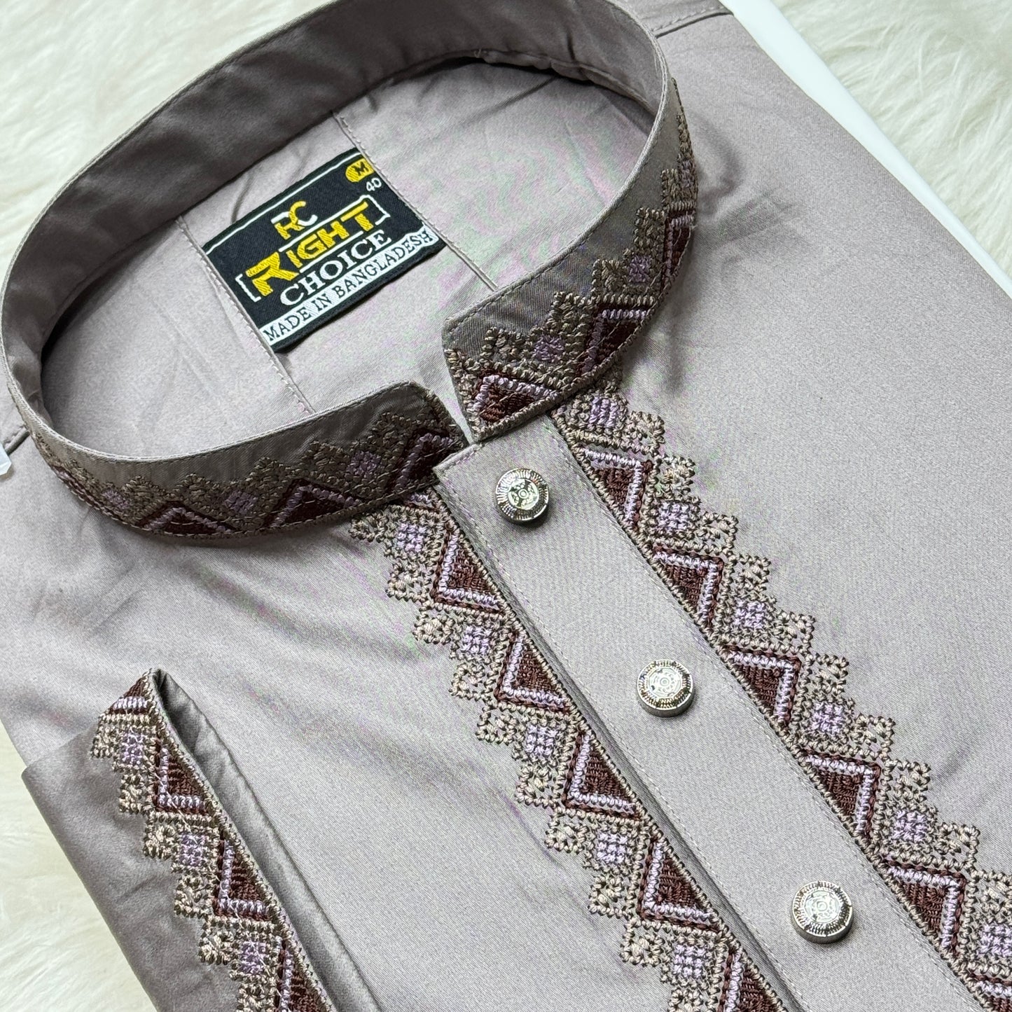 ইন্ডিয়ান অরজিনিয়ান আরামদায়ক সাটন কটন পাঞ্জাবি কোড - 293