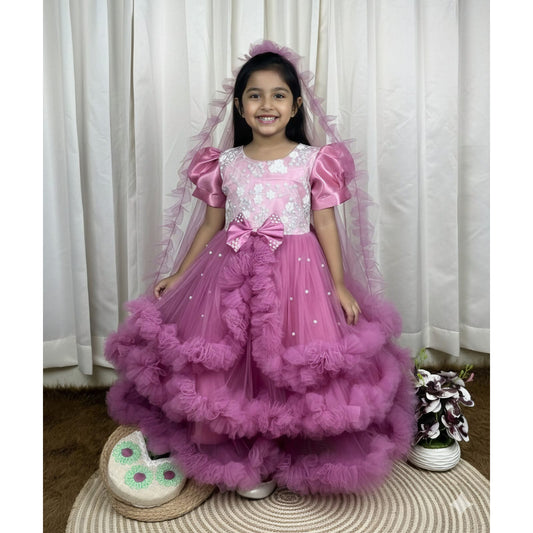 Baby Mauve Pink Princess Dress – 754