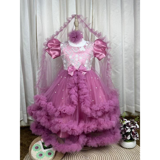 Baby Mauve Pink Princess Dress – 754